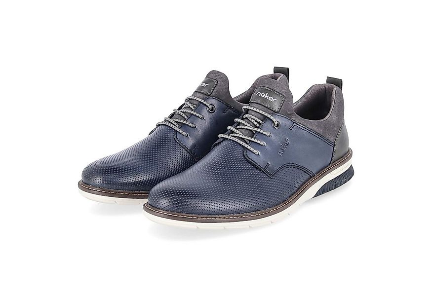 Rieker Rieker 14450-16 Herren Leder & Textil blau Schnürschuh günstig online kaufen