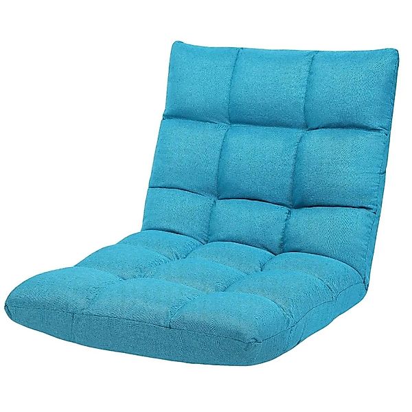 Costway Bodenstuhl mit Rückenlehne Faltbar Thaikissen Türkis günstig online kaufen