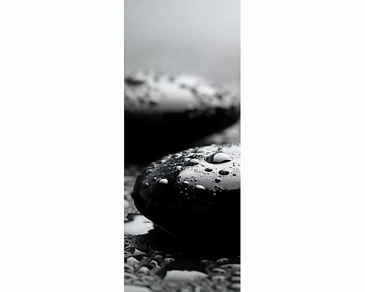 Dekopanel "Nasse Steine" 1,00x2,50 m / Glattvlies Perlmutt günstig online kaufen