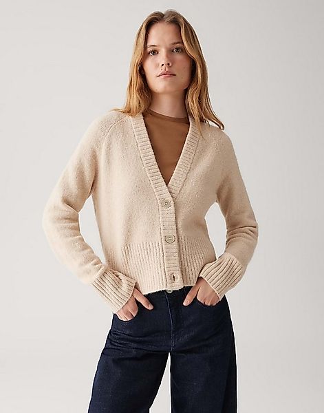 OPUS Cardigan DASSI aus Alpaka Wollmix V-Ausschnitt, weicher Griff, flausch günstig online kaufen