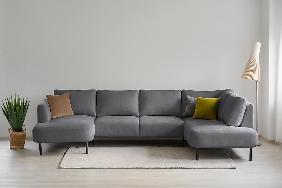 PLACES OF STYLE Wohnlandschaft »Cesola« in weichem Chenille-Stoff, Breite 3 günstig online kaufen