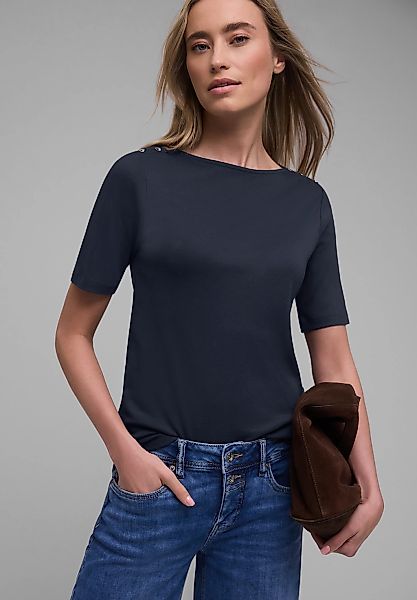 STREET ONE T-Shirt aus Jersey in Unifarbe günstig online kaufen