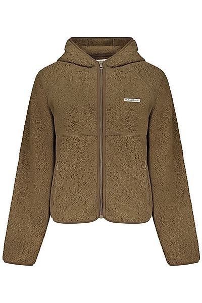 GUESS JEANS Sweatshirt Damen Zip-Sweatshirt: Braun, Kapuze, Taschen günstig online kaufen