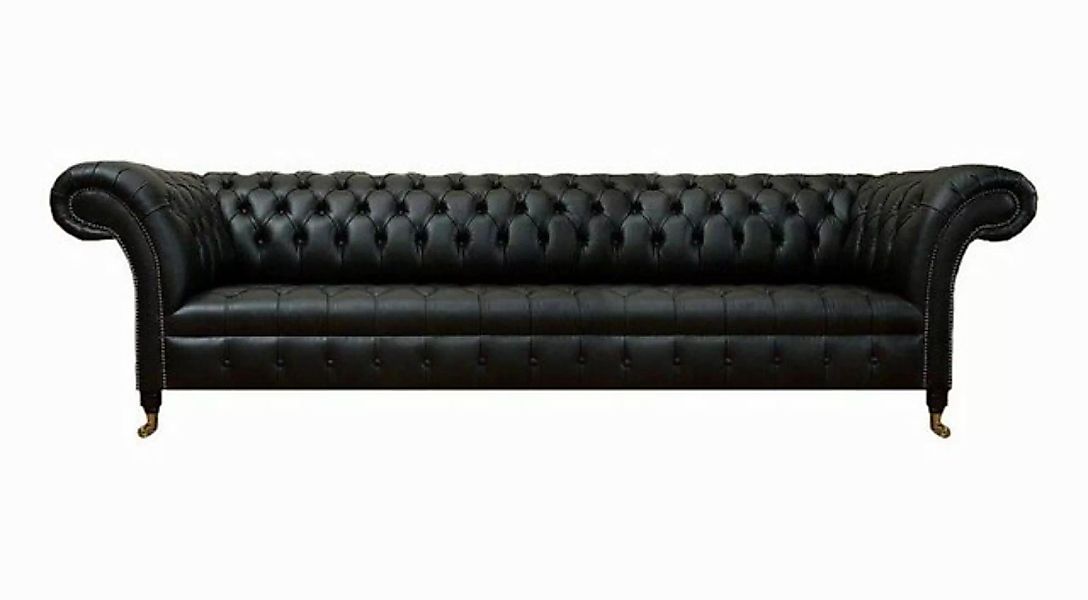 JVmoebel 4-Sitzer Chesterfield Wohnzimmer Sofa Viersitzer Couch Schwarz Des günstig online kaufen