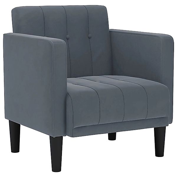 vidaXL Sessel mit Armlehnen Dunkelgrau 53 cm Samt 4100554 günstig online kaufen