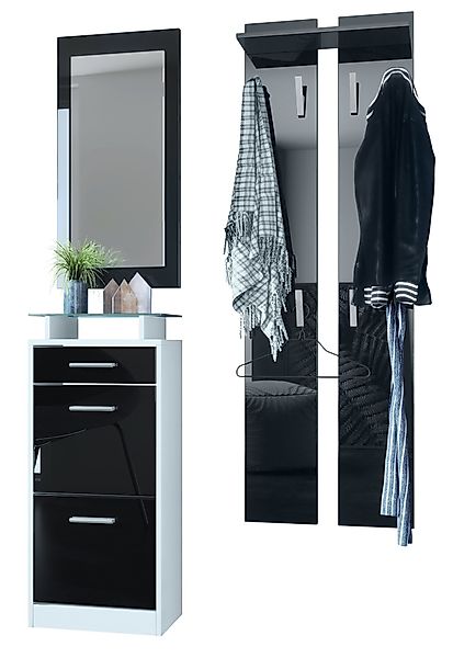 Vladon Garderoben-Set Loret V2, (Garderobe Set günstig online kaufen