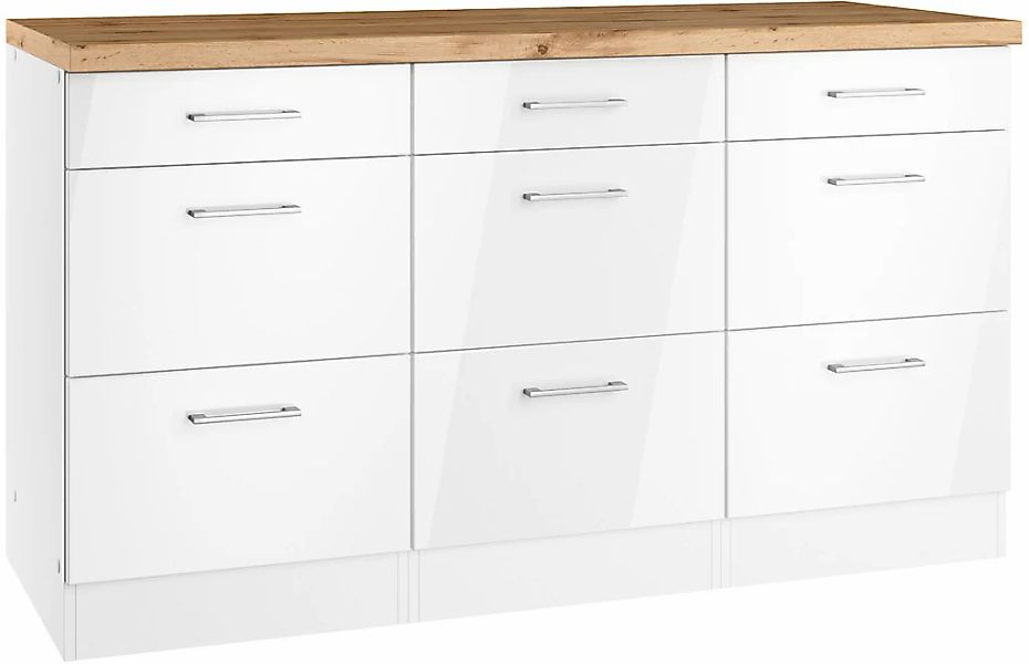 KOCHSTATION Unterschrank "KS-Milan" Auszugschrank 150 cm, matte oder hochgl günstig online kaufen
