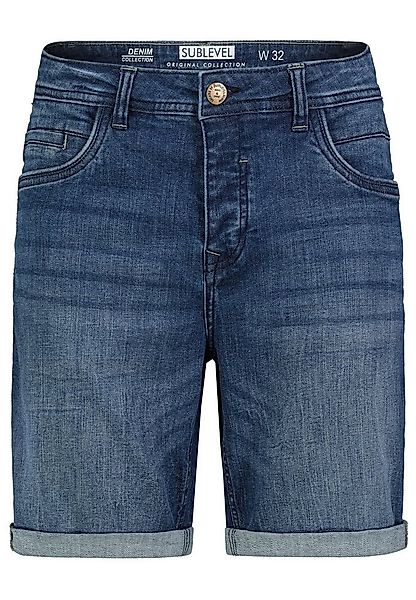 SUBLEVEL Jeansshorts im 5-Pocket-Style mit Aufschlag Denim Bermuda Shorts günstig online kaufen