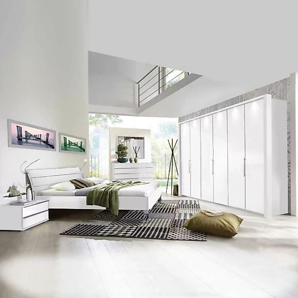Schlafzimmerset in Weiß komplett (sechsteilig) günstig online kaufen