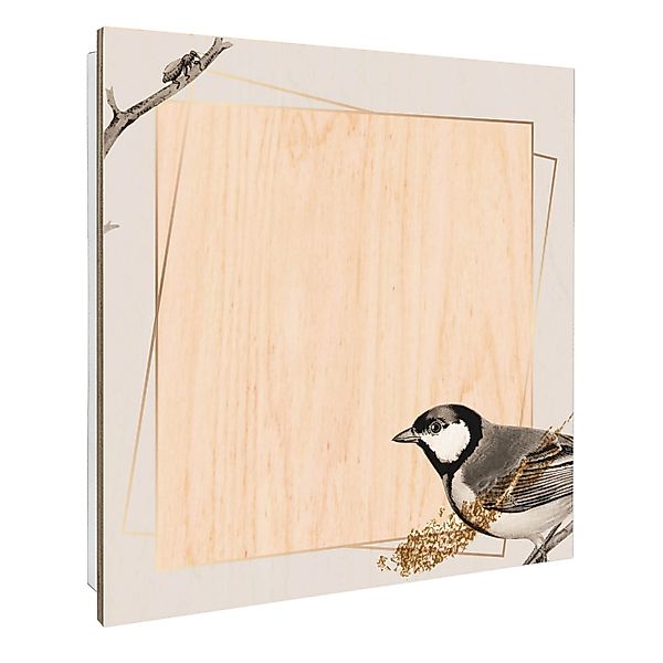 Banjado Schlüsselkasten mit Holzfront 30x30cm Weiß Scharnier Links 50 Haken günstig online kaufen