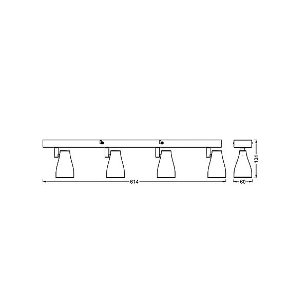 OSRAM Deckenstrahler PEAR, schwarz, 4-flg., GU10-LED 2.700 K günstig online kaufen