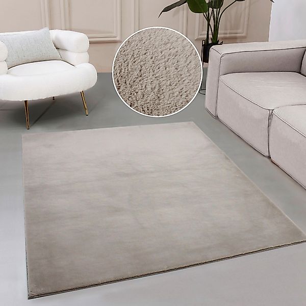 Leonique Fellteppich »Balu«, rechteckig, 20 mm Höhe, Kunstfell in Kaninchen günstig online kaufen