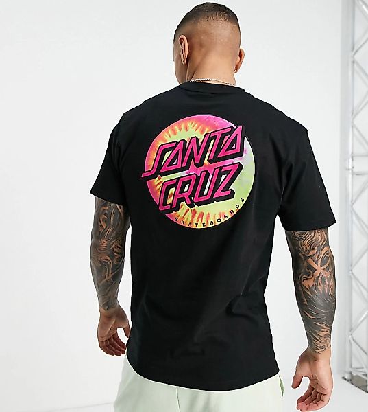 Santa Cruz – Classic Dot – T-Shirt in Schwarz mit rundem Logo in neuer Bati günstig online kaufen