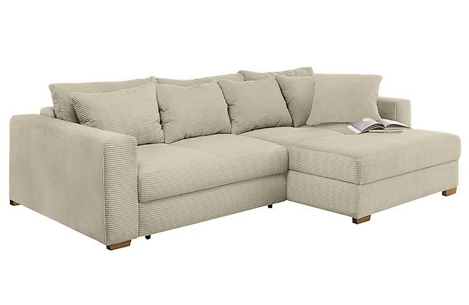 luma-home Ecksofa 15154, Dauerschläfer mit Bettkasten 288x186 cm, Federkern günstig online kaufen