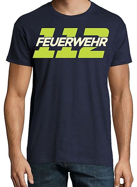 Youth Designz Print-Shirt 112 Feuerwehr Herren T-Shirt mit lustigen Logo fü günstig online kaufen