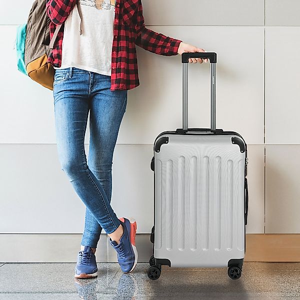 Arebos Koffer 3tlg. Hartschalenkofferset M-L-XL Schloss, günstig online kaufen