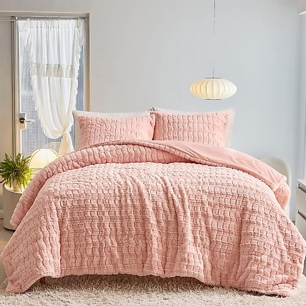 ibettertec Bettwäsche Plüsch Bettwäsche Set 135x200cm,200x200cm,Biber günstig online kaufen