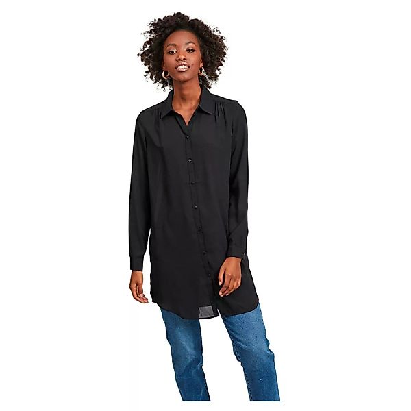 Vila Lucy Langärmliges Tunika-hemd Mit Knöpfen 44 Black günstig online kaufen