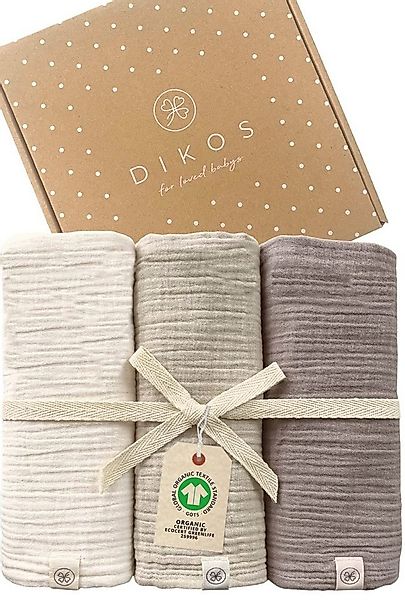 Babydecke Mulltücher 3er-SET gekreppt, Spucktuch 64x64 100% GOTS BIO-Baumwo günstig online kaufen