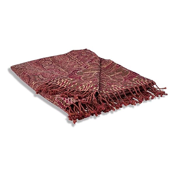 Mirabeau Tagesdecke Plaid Nugère rot günstig online kaufen