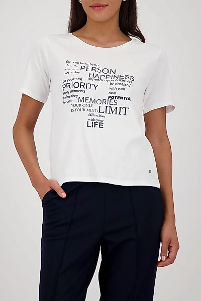 Monari T-Shirt Rundhalsausschnitt, Regular Fit, Strasssteine günstig online kaufen