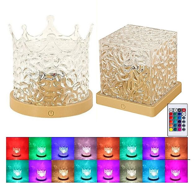 QUBEBU LED Nachtlicht RGB Wasserwellen Kristall Projektorlicht, Wave Lamp, günstig online kaufen