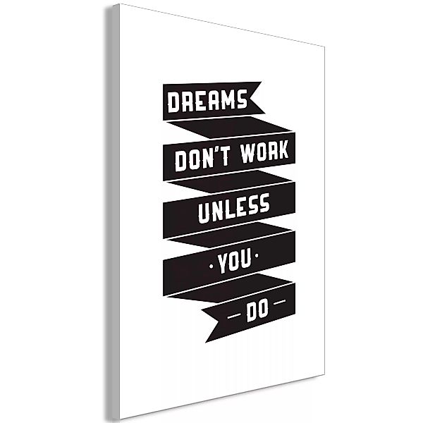Wandbild - Dreams don't work (1 Part) Vertical günstig online kaufen