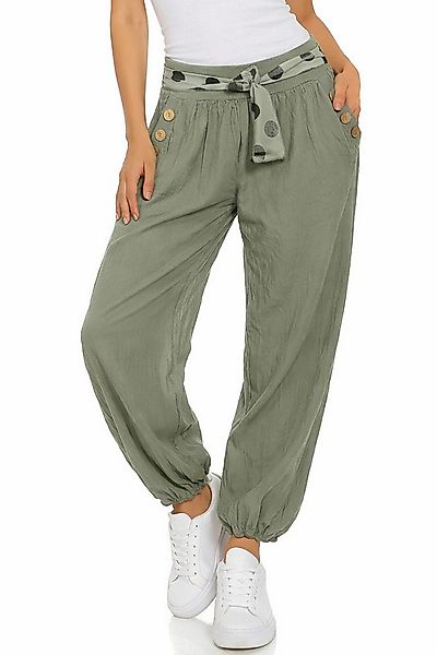 Mississhop Haremshose Leichte Baumwollhose einfarbige Hose Sommerhose Aladi günstig online kaufen