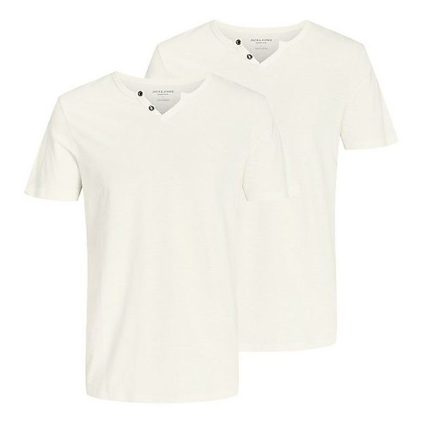 Jack & Jones T-Shirt JJESPLIT Neck Tee SS mit Splitneck-Ausschnitt und zwei günstig online kaufen