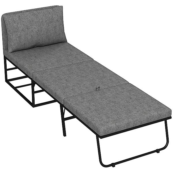HOMCOM 1-Sitzer-Convertible-Sessel 2-in-1 klappbar mit Kissen und Staubschu günstig online kaufen