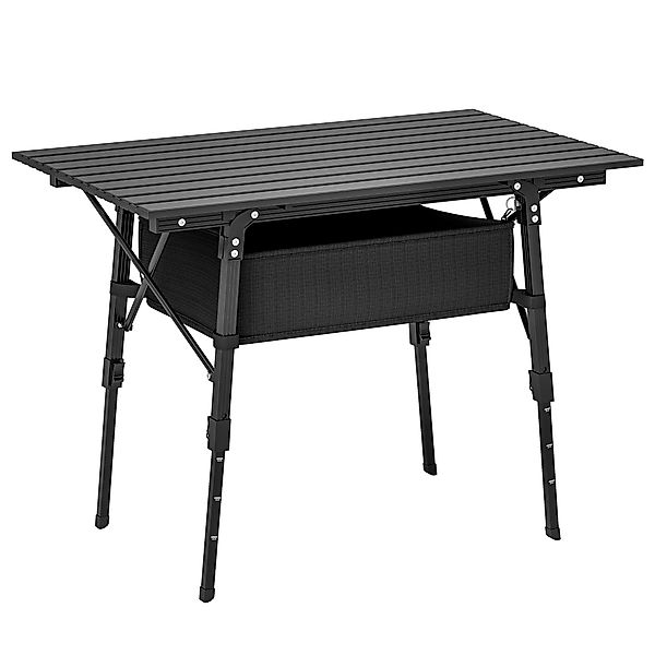 Outsunny Campingtisch Klappbarer, höhenverstellbarer, tragbarer Tisch günstig online kaufen