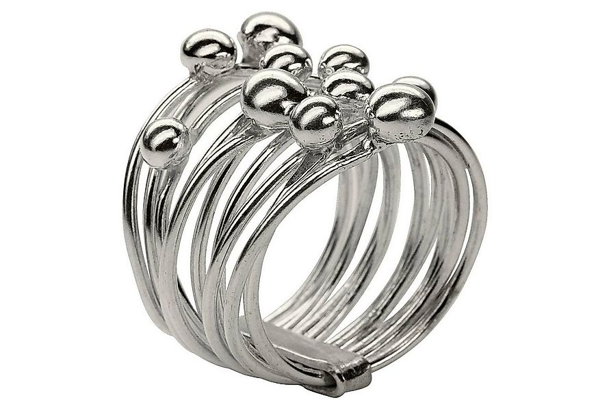 SILBERMOOS Silberring Kugelring aus 10 frei beweglichen Einzelringen, 925 S günstig online kaufen