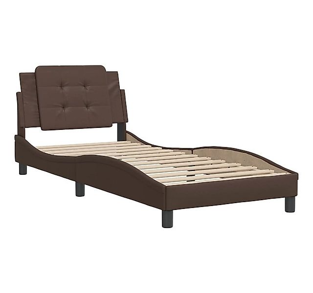 vidaXL Bett Bettgestell ohne Matratze "Zadar" Braun 80x200 cm Kunstleder günstig online kaufen