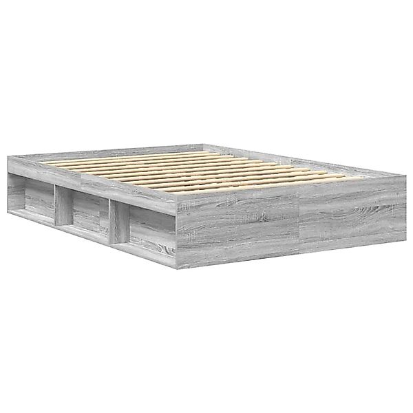 vidaXL Bettgestell Grau Sonoma 140x190 cm 3203906 günstig online kaufen