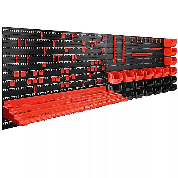 Werkzeugwand Schwarz/Rot 97-tlg. inkl. Stapelboxen günstig online kaufen