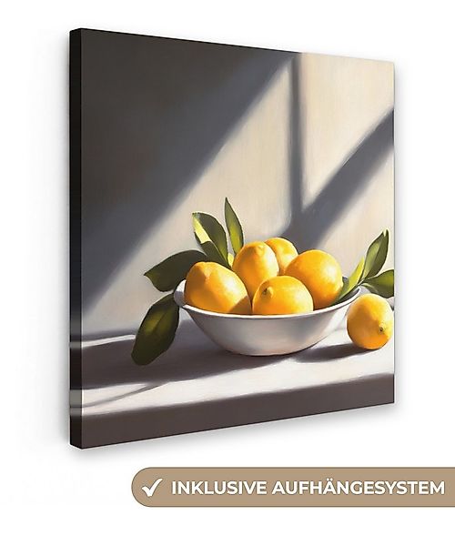 OneMillionCanvasses® Leinwandbild Zitronen - Stilleben - Gelb, Fotodruck (1 günstig online kaufen