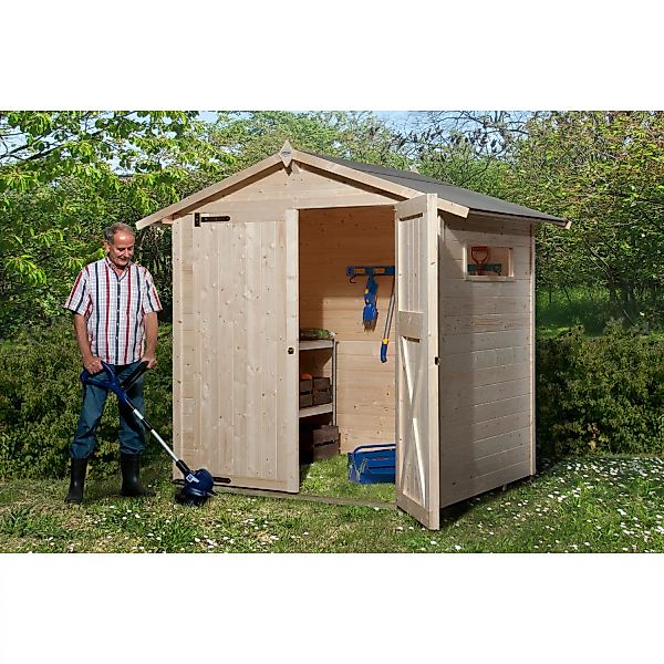 OBI Outdoor Living Holz-Gartenhaus Kompakt Satteldach 198 cm x 171 cm günstig online kaufen