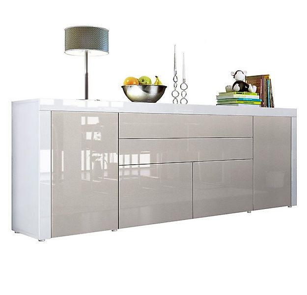 Vladon Sideboard La Paz V2 (Kommode mit 2 Türen, 2 Schubkästen und 2 Klappe günstig online kaufen
