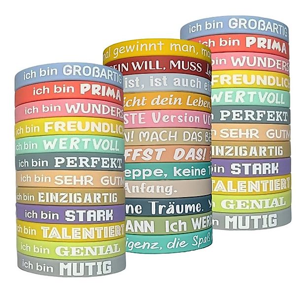 CLTYQ Armband glaubensband, 36 Stück Silikonarmbänder mit motivierenden Zit günstig online kaufen