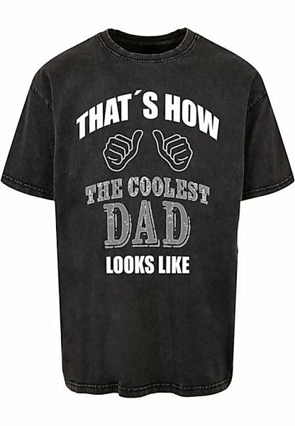 Merchcode T-Shirt Merchcode Herren Coolest Dad Acid Washed Heavy Oversized günstig online kaufen