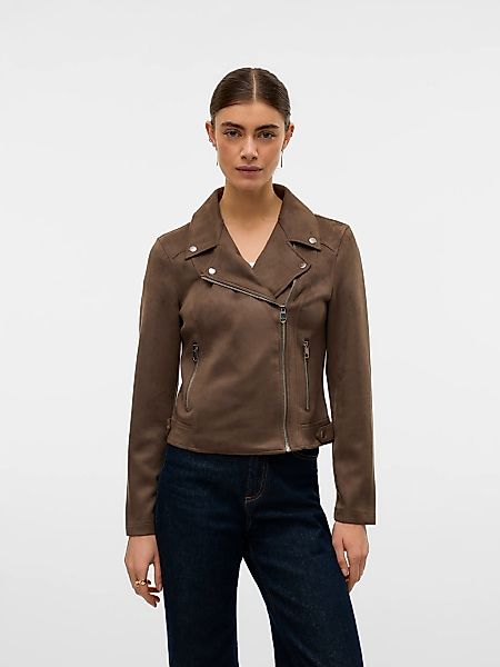 Vero Moda Bikerjacke "VMJOSE SHORT FAUX SUEDE JACKET GA NOOS" mit asymetris günstig online kaufen
