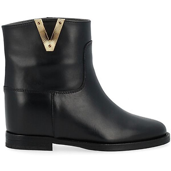 Via Roma 15  Ankle Boots Stiefelette schwarz mit goldenem Diamant V günstig online kaufen