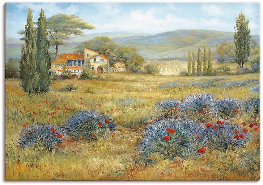 Artland Leinwandbild "Provence Lavendelwiese" Bilder von Europa 1 Stk. tlg. günstig online kaufen