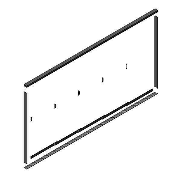 DreamGarden Glasschiebewand 4,9 x 2,2 Meter 5-türig Glas Klar Anthrazit günstig online kaufen