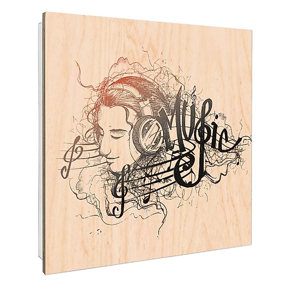 Banjado Großer Schlüsselbox Holz 30x30cm Weiß Scharnier Rechts 50 Haken Sch günstig online kaufen