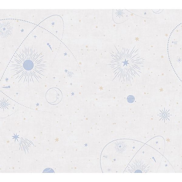 A.S. Creation Vliestapete Weltall 10,05 m x 0,53 m Beige-Blau FSC® günstig online kaufen
