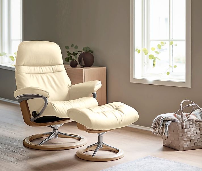 Stressless® Relaxsessel »Sunrise« Set, Relaxsessel mit Hocker, mit Signatur günstig online kaufen