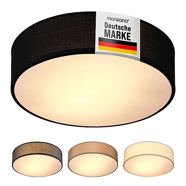 Deckenlampe Schwarz Stoff Ø30cm günstig online kaufen