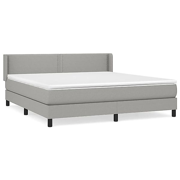 vidaXL Boxspringbett mit Matratze Hellgrau 180x200 cm Stoff 3129649 günstig online kaufen