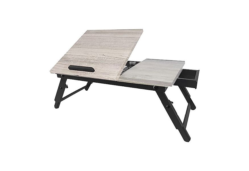 relaxdays Laptoptisch Höhenverstellbarer Laptoptisch, Grau-Schwarz günstig online kaufen